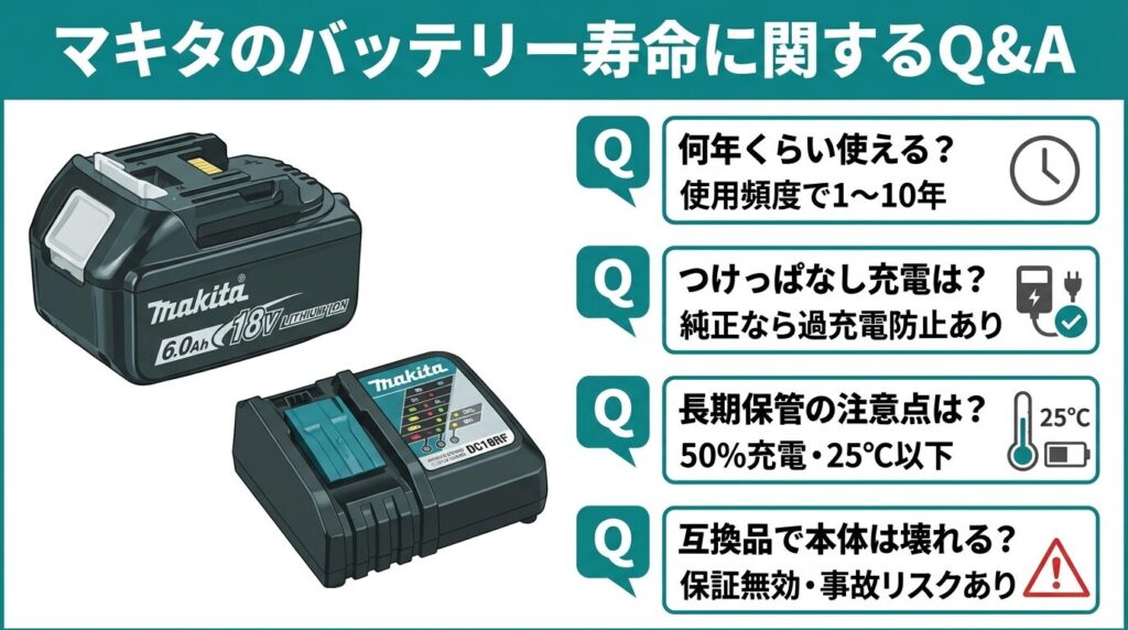 マキタバッテリー18A 6Ah 半年使用 マキタのバッテリー寿命を徹底解説！復活法やサインも紹介 | Power