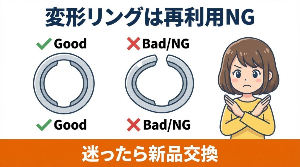 変形したEリングは再利用できる?交換すべき判断基準