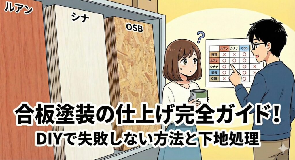 合板塗装の仕上げ完全ガイド！DIYで失敗しない方法と下地処理