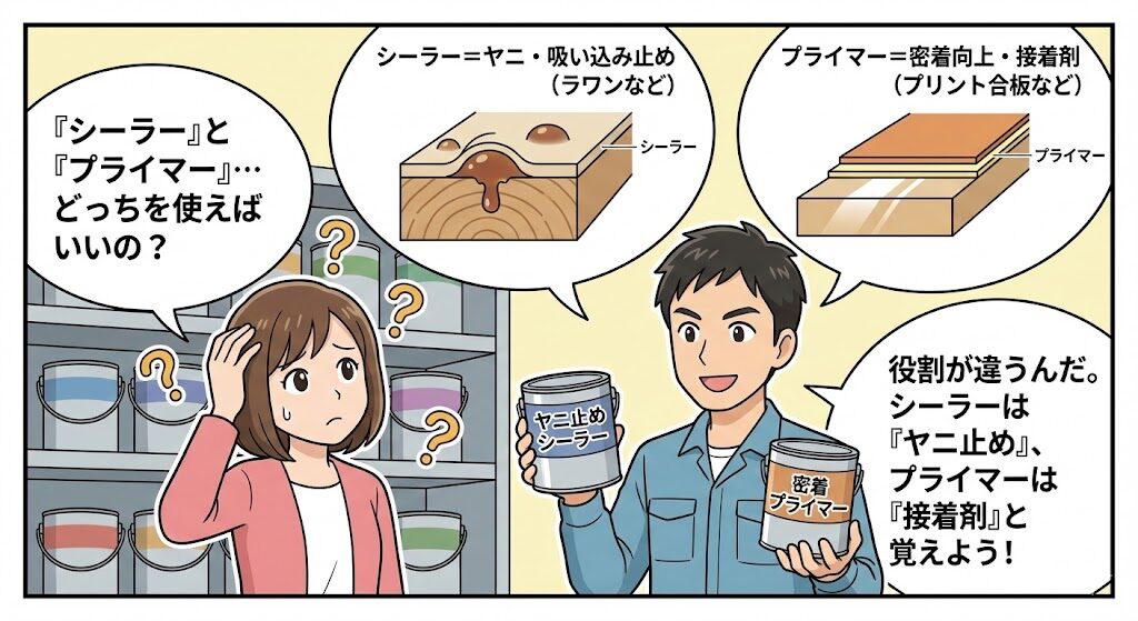 シーラーやプライマーの役割と選び方