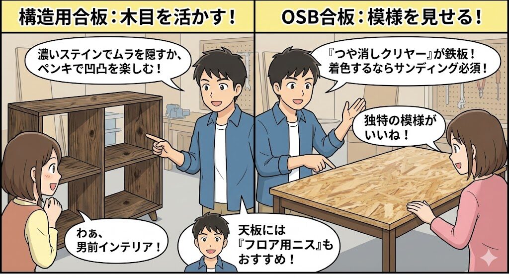 構造用合板やOSB合板をおしゃれに塗るコツ