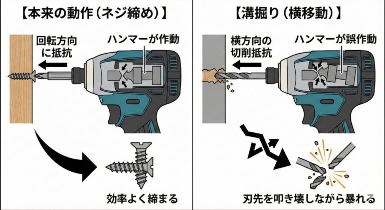 インパクトドライバーで溝は掘れる?危険な理由と安全に代用する裏技 | Power Tool Lab