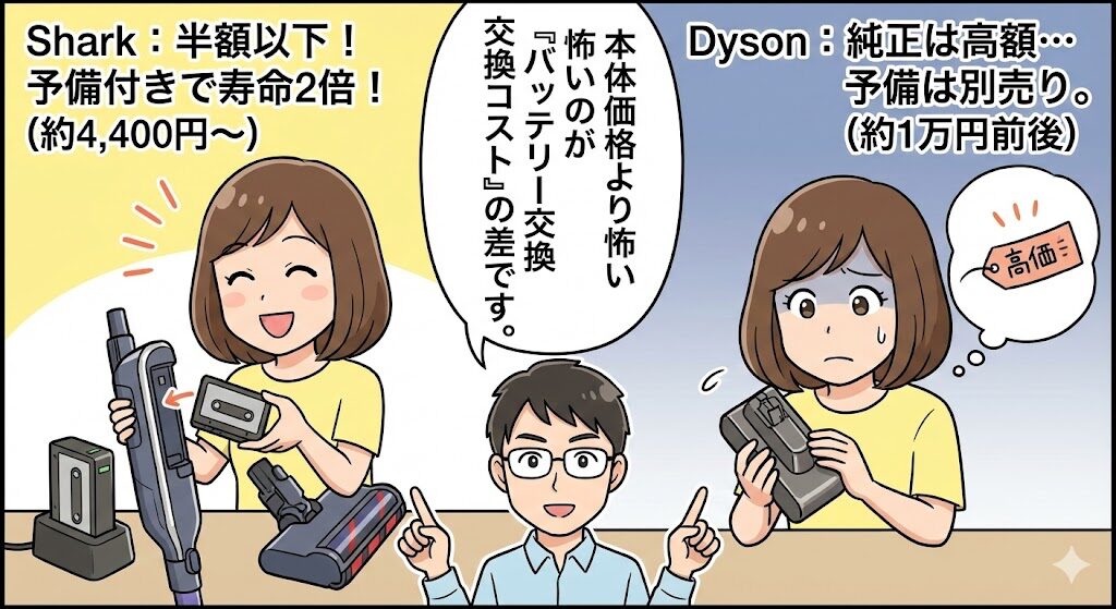 シャーク掃除機とダイソンの徹底比較｜寿命や維持費の「不都合な真実」