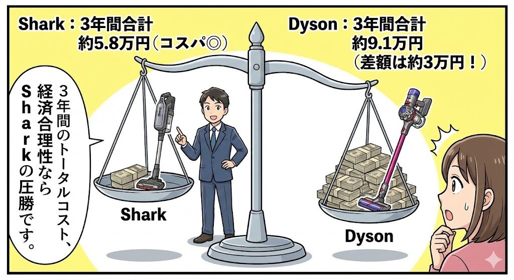 【実体験】3年間使い続けた結果、トータルコストが安かったのは…