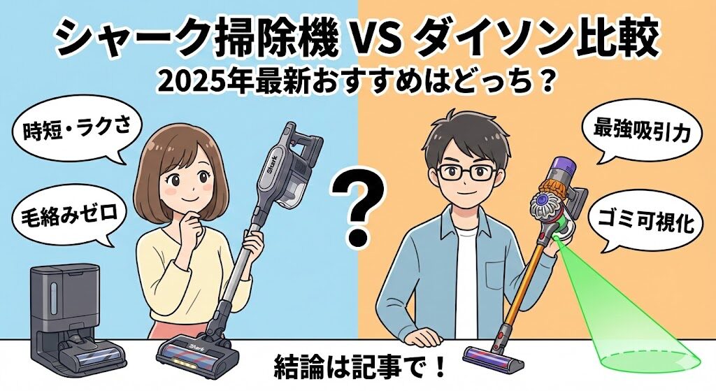 シャーク掃除機とダイソン比較｜2025年最新おすすめはどっち？