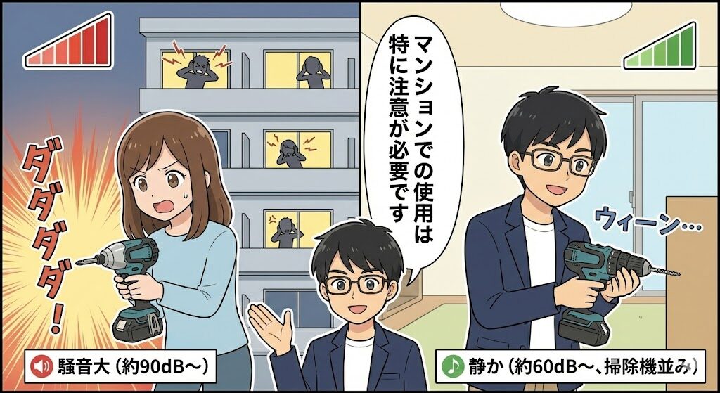 騒音レベルの違い（マンション・アパートでの注意点）