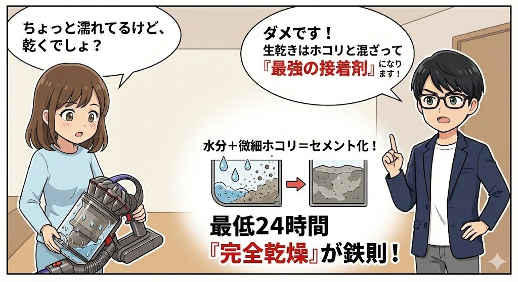 水洗いは逆効果?クリアビンの洗浄と完全乾燥の重要性