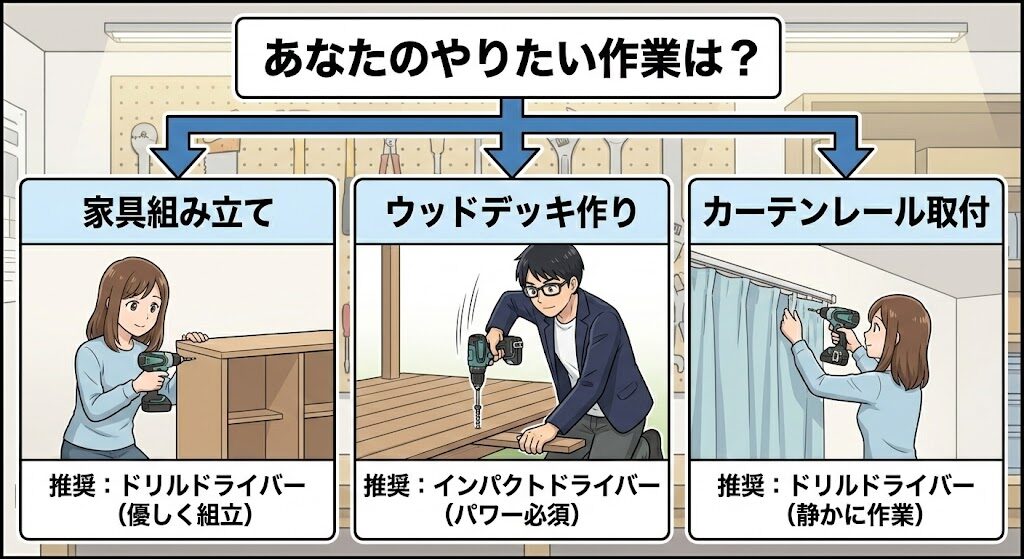 あなたに合うのはどっち？状況別フローチャート