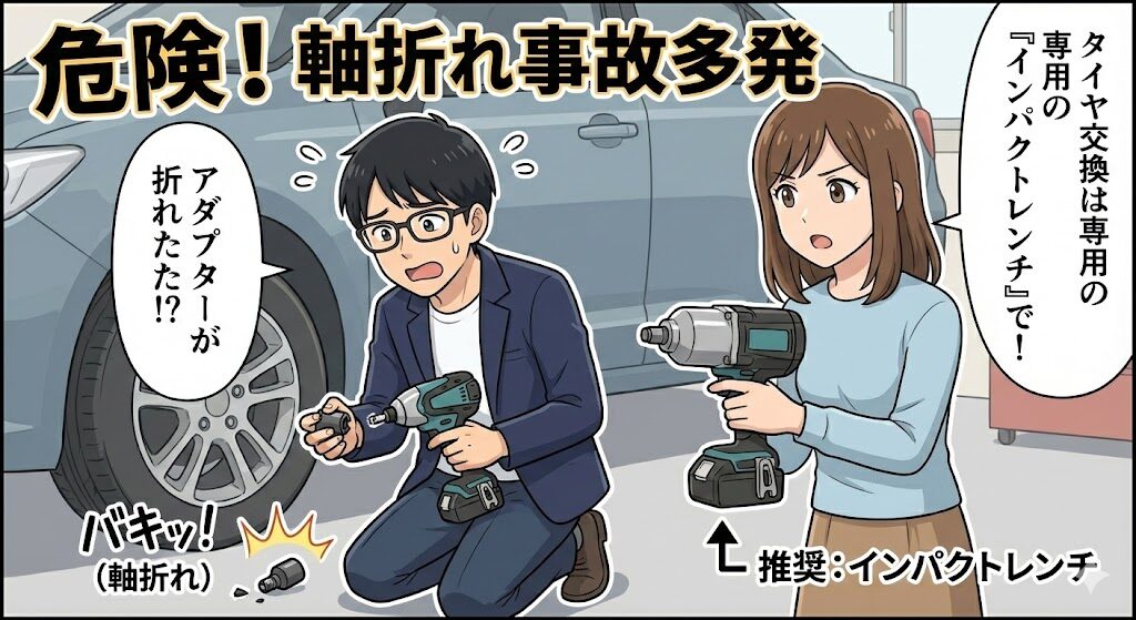 車のタイヤ交換にインパクトドライバーは使える？