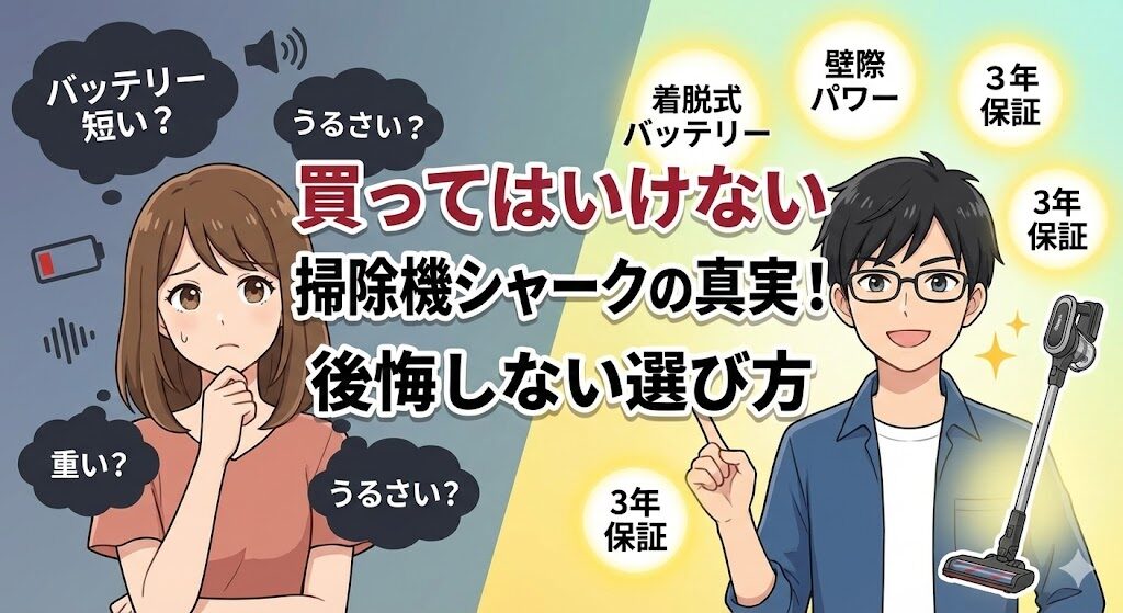 買ってはいけない掃除機シャークの真実！後悔しない選び方