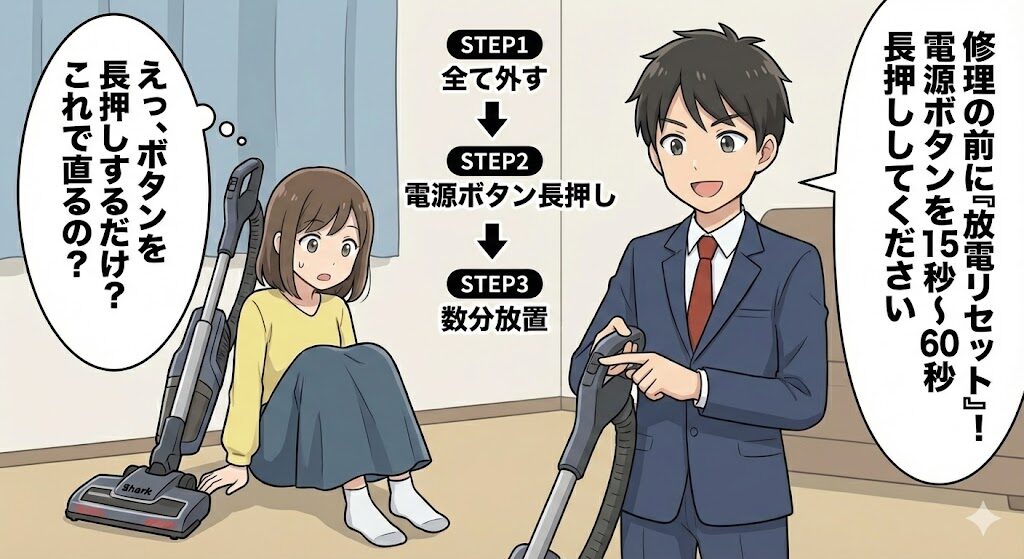 メーカー修理に出す前に試すべき「放電リセット」のやり方