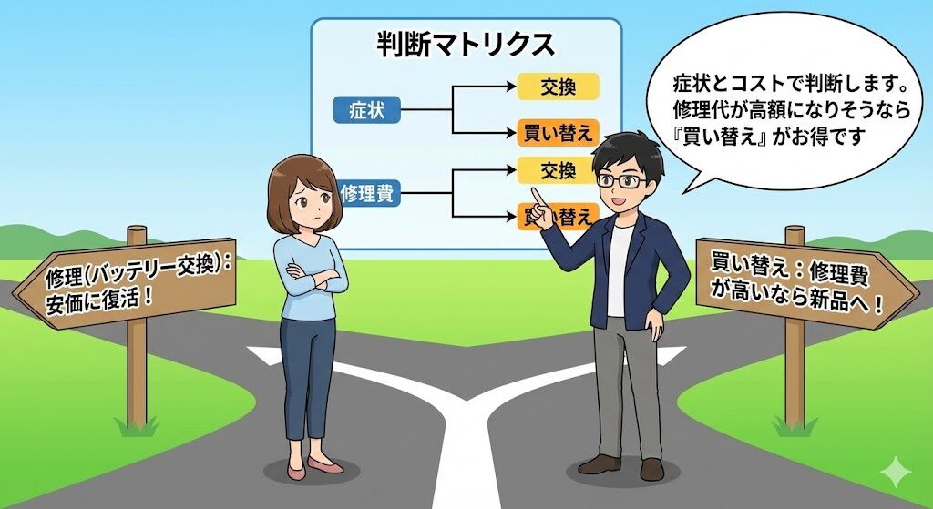 「修理」か「買い替え」か?損をしないための判断マトリクス