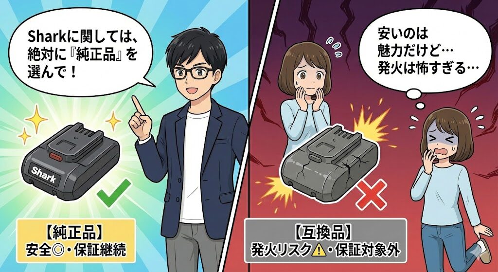 純正品 vs 互換品｜価格差の正体と発火リスクの真実