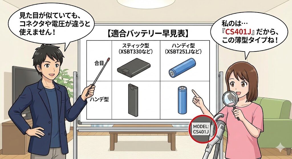 【一覧表】あなたのモデルはどれ？適合バッテリー早見表