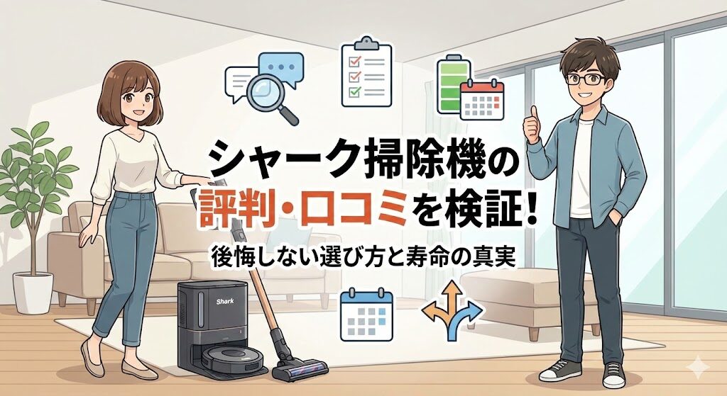 シャーク掃除機の評判・口コミを検証！後悔しない選び方と寿命の真実