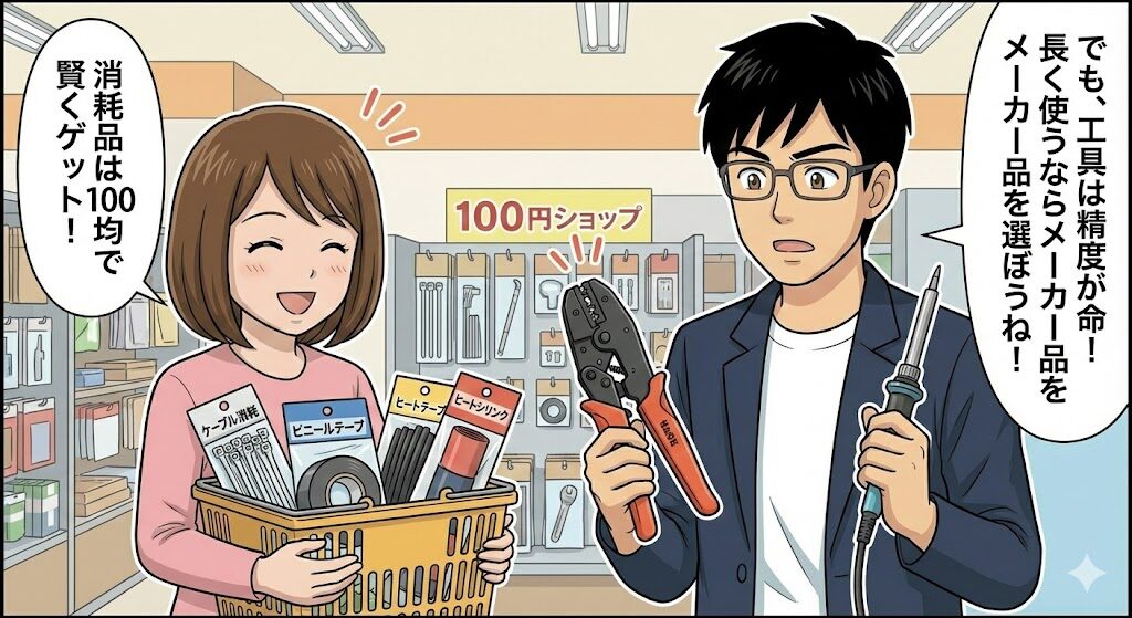 100均ダイソー等の配線グッズ活用法