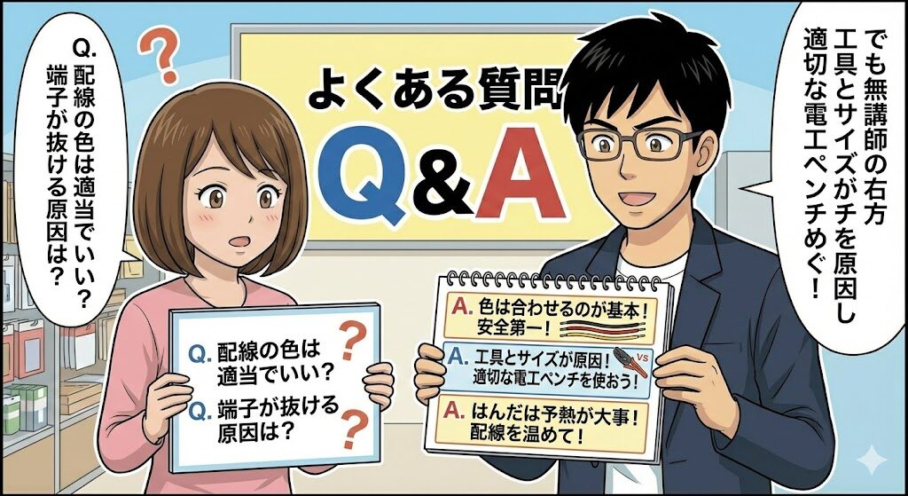 配線のつなぎ方に関するよくある質問