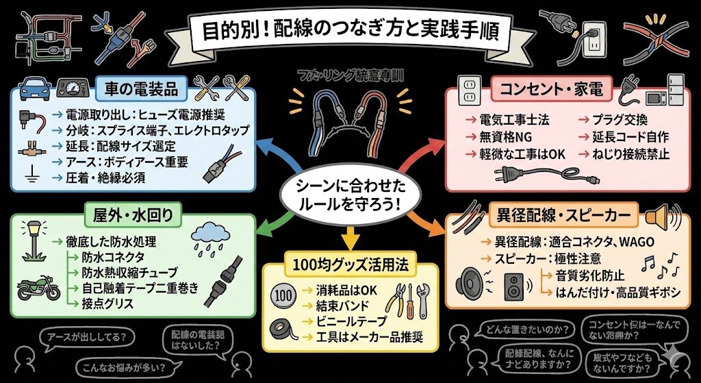 目的別の配線のつなぎ方と実践手順