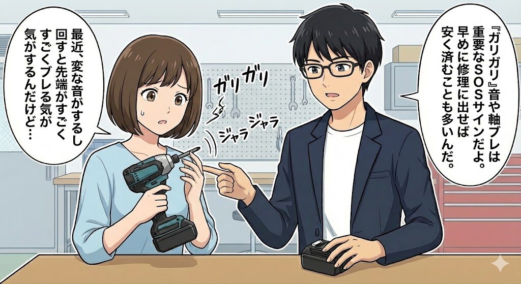 軸ブレや異音などの故障の予兆