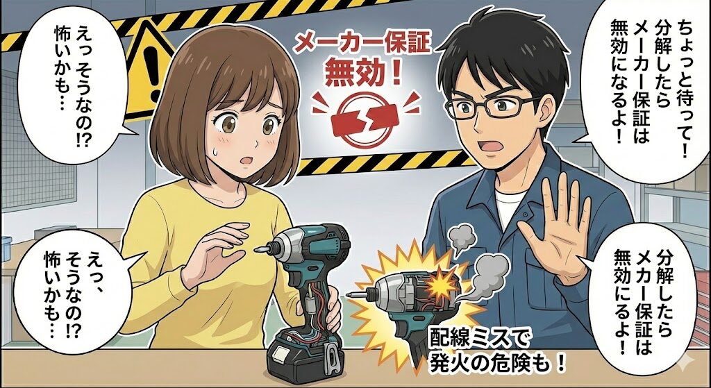 自己修理のリスクと保証への影響