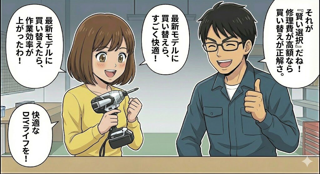 インパクトドライバーが動かないなら修理か交換を