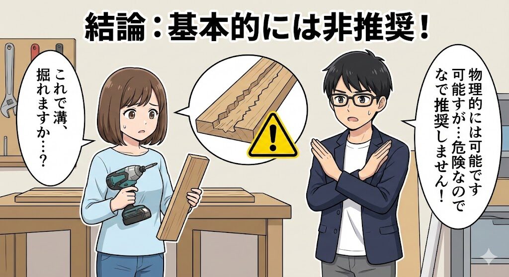 結論：インパクトドライバーで溝を掘ることは可能か？