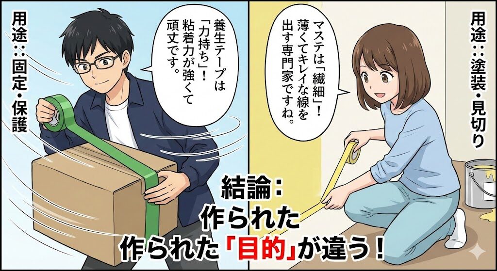 【シーン別】養生テープとマスキングテープの正しい使い分け