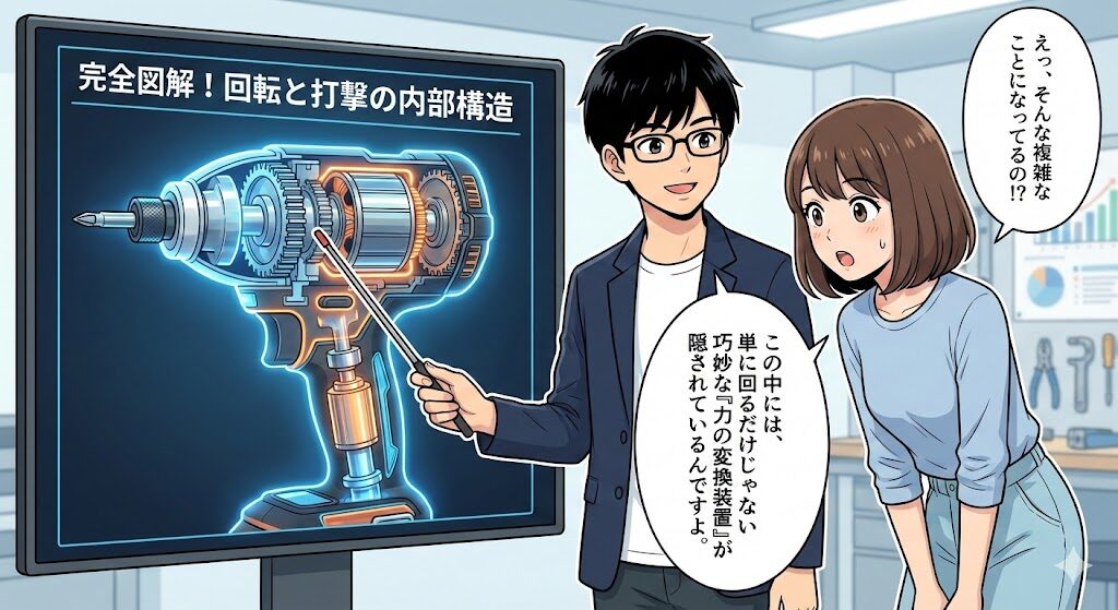 インパクトドライバーの仕組みを完全図解！回転と打撃の内部構造