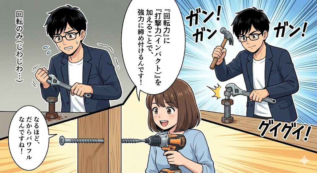 インパクトドライバーとは？「回転＋打撃」で強力に締める電動工具