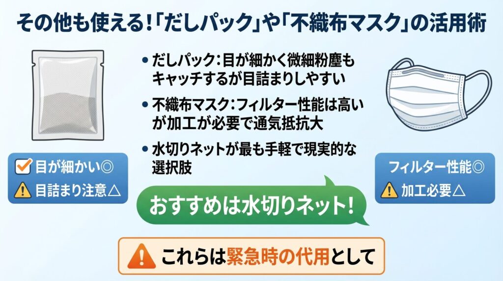 その他も使える！「だしパック」や「不織布マスク」の活用術