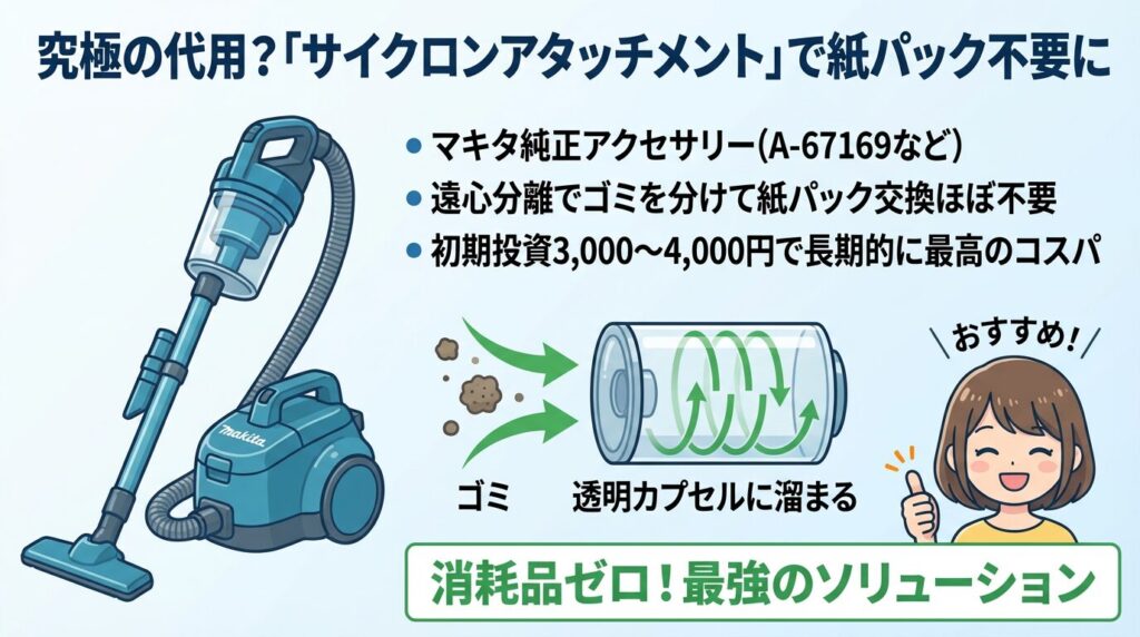 究極の代用？「サイクロンアタッチメント」で紙パック不要に