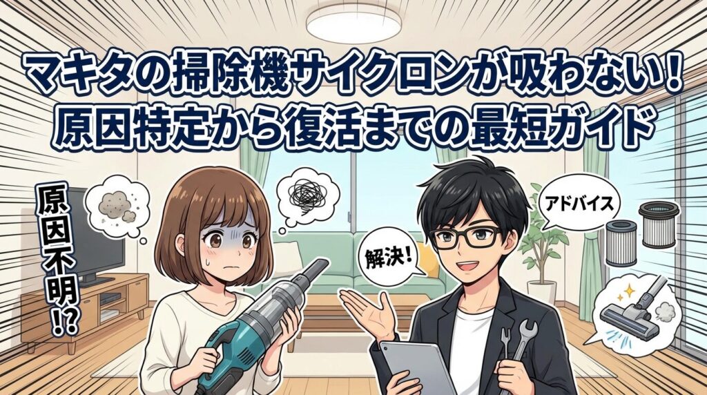 マキタの掃除機サイクロンが吸わない！原因特定から復活までの最短ガイド