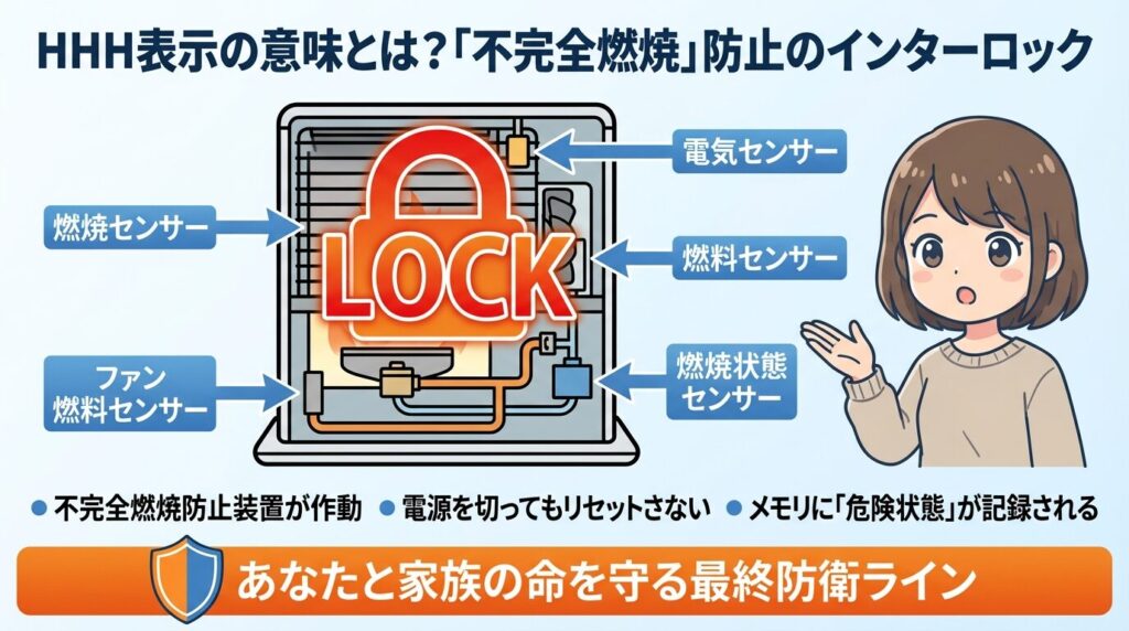 HHH表示の意味とは?「不完全燃焼」防止のインターロック