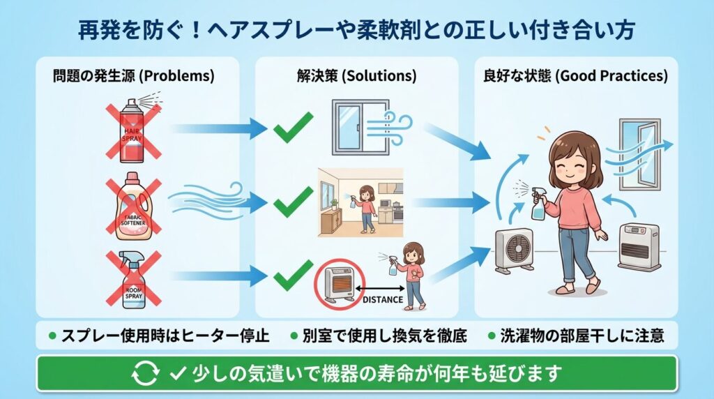 再発を防ぐ!ヘアスプレーや柔軟剤との正しい付き合い方