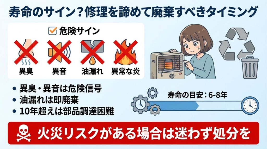 寿命のサイン?修理を諦めて廃棄すべきタイミング