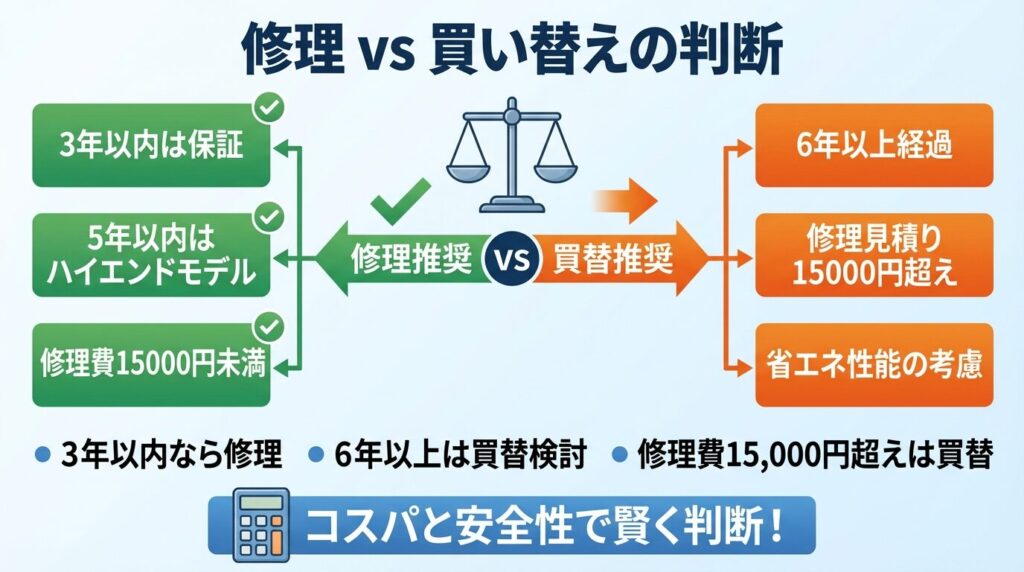 修理 vs 買い替えの判断