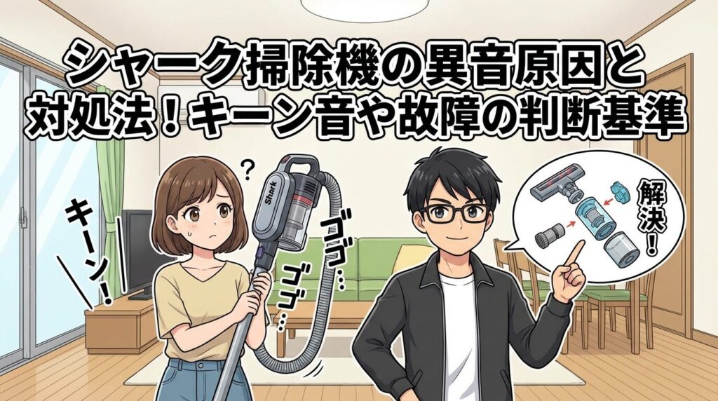  シャーク掃除機の異音原因と対処法！キーン音や故障の判断基準