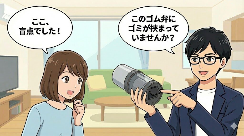 盲点!ダストボックス入口の「吸い込み口ゴム」を点検せよ