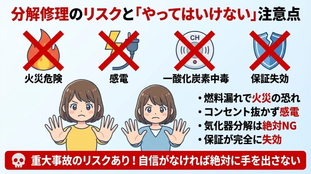分解修理のリスクと「やってはいけない」注意点