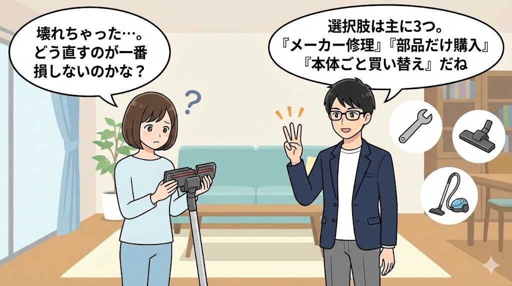 日立の掃除機ヘッドが壊れやすいと感じた時の対処法!修理か交換か