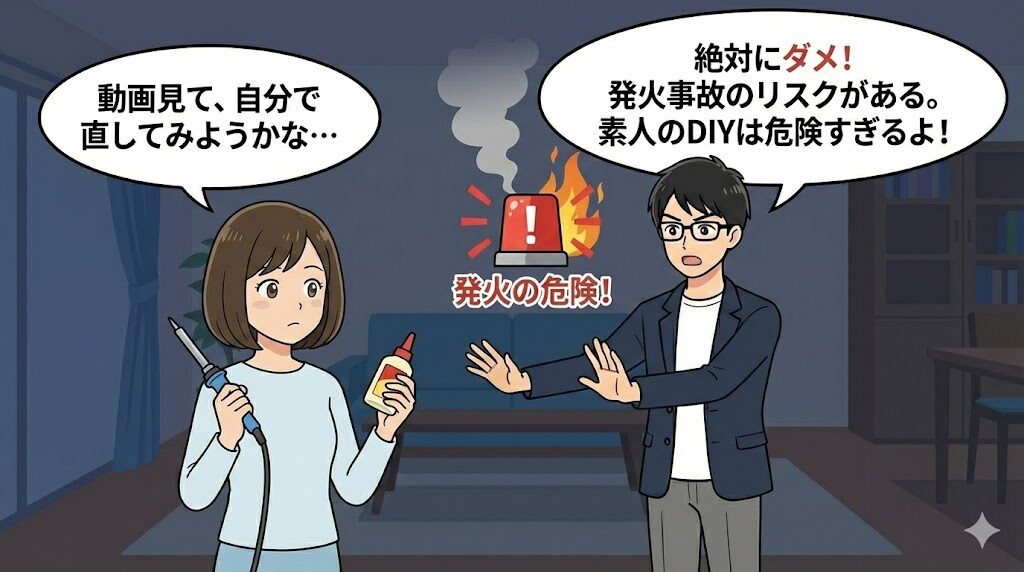 自己責任のDIY:モーター配線修理とギア交換の難易度とリスク