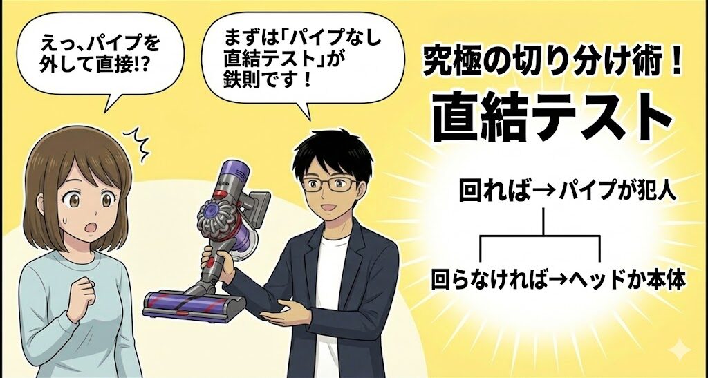 まずはこれを確認！「パイプなし直結テスト」による故障箇所の切り分け