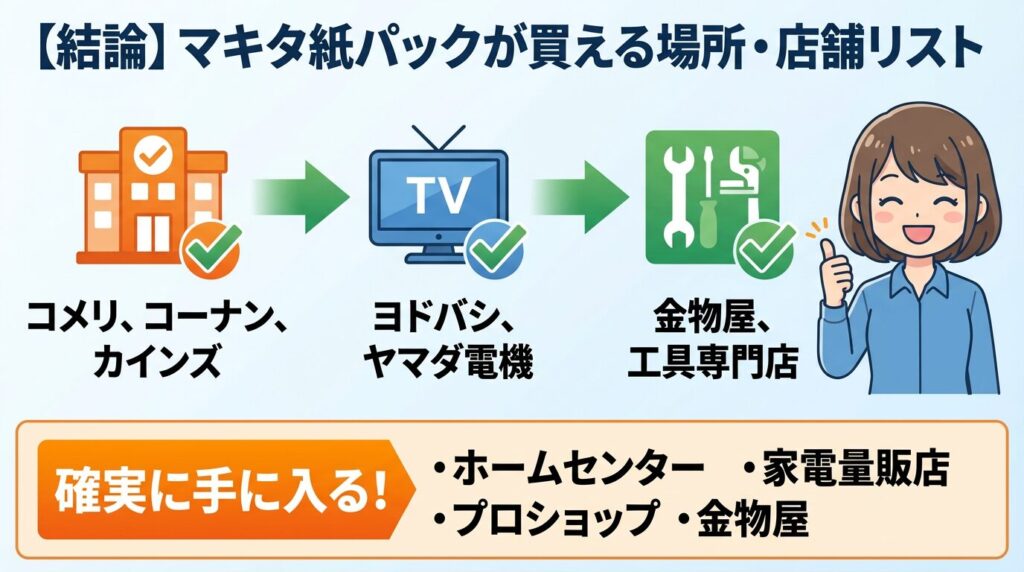 【結論】マキタ紙パックが買える場所・店舗リスト