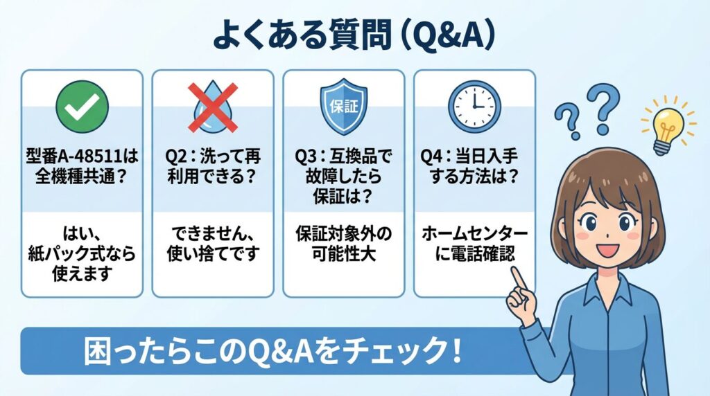 マキタ掃除機の紙パックに関するよくある質問（Q&A）