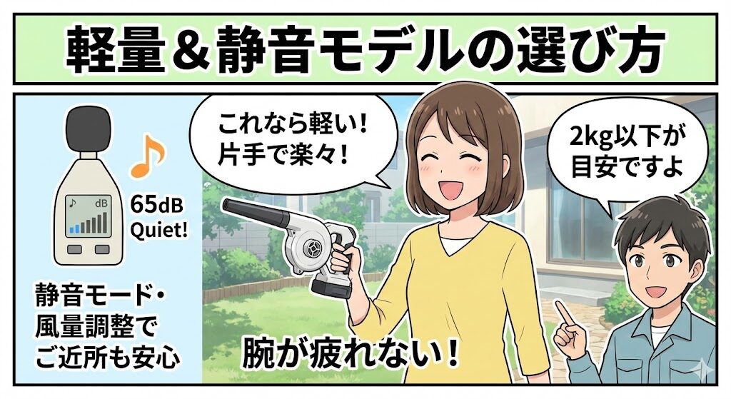 女性も安心の軽量で静かなモデルの選び方