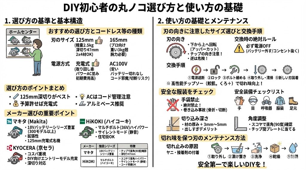 DIY初心者の丸ノコ選び方と使い方の基礎