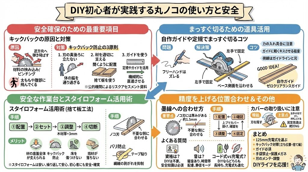 DIY初心者が実践する丸ノコの使い方と安全