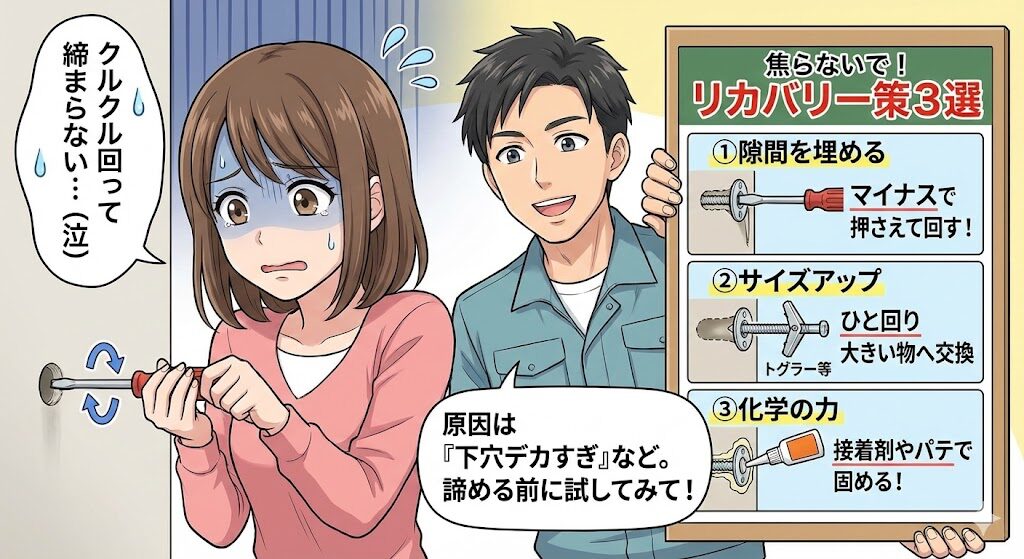 アンカーが空回りして抜ける失敗の原因と対策