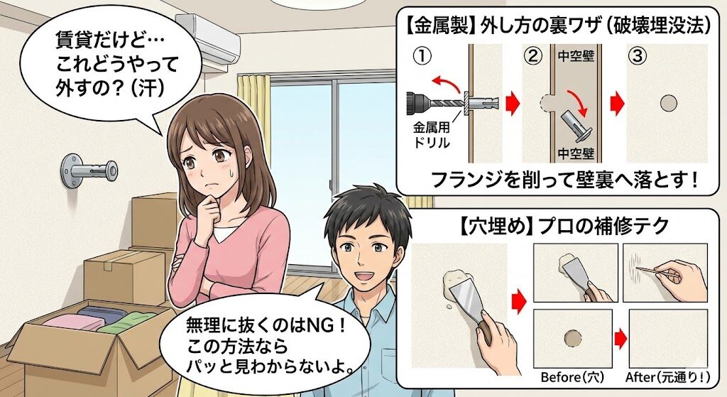 賃貸でも安心なボードアンカーの外し方と穴埋め