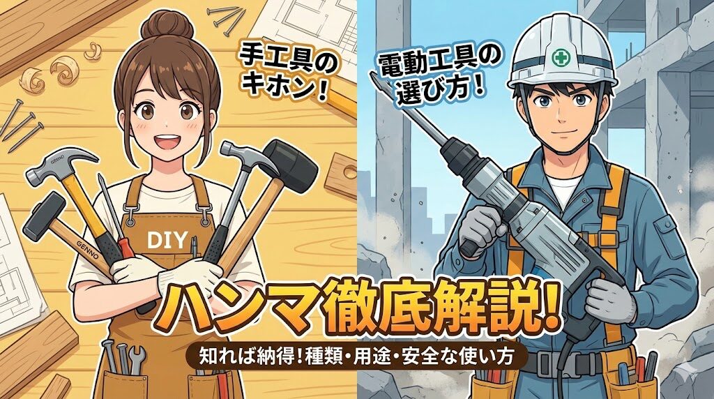 ハンマとは?種類や用途、電動工具との違いを分かりやすく解説